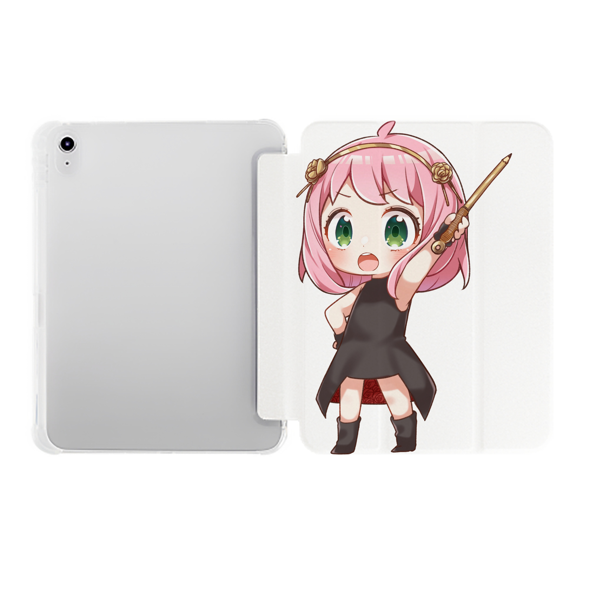 （画像用） SPY×FAMILY间谍家家酒 IPad ケース ペン収納付き 三つ折りスタンド PUレザー×シリコン 対応機種9.5/10.5/10.9インチ